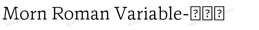 Morn Roman Variable字体转换